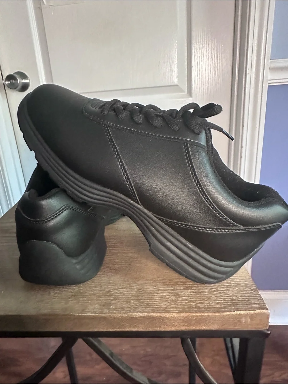 Men's Classic Black Lace-Up Band Shoes